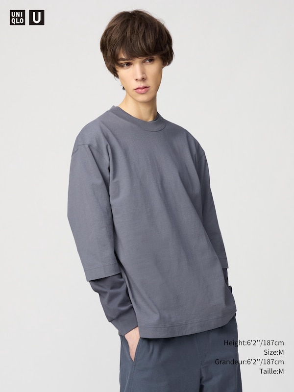 T-SHIRT COL ROND MANCHES 3/4
