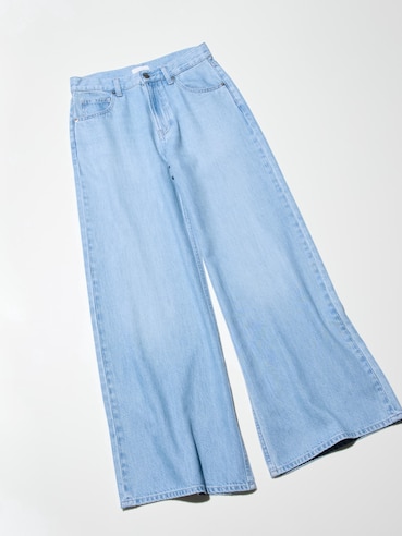 Drapey Wide Flared Jeans