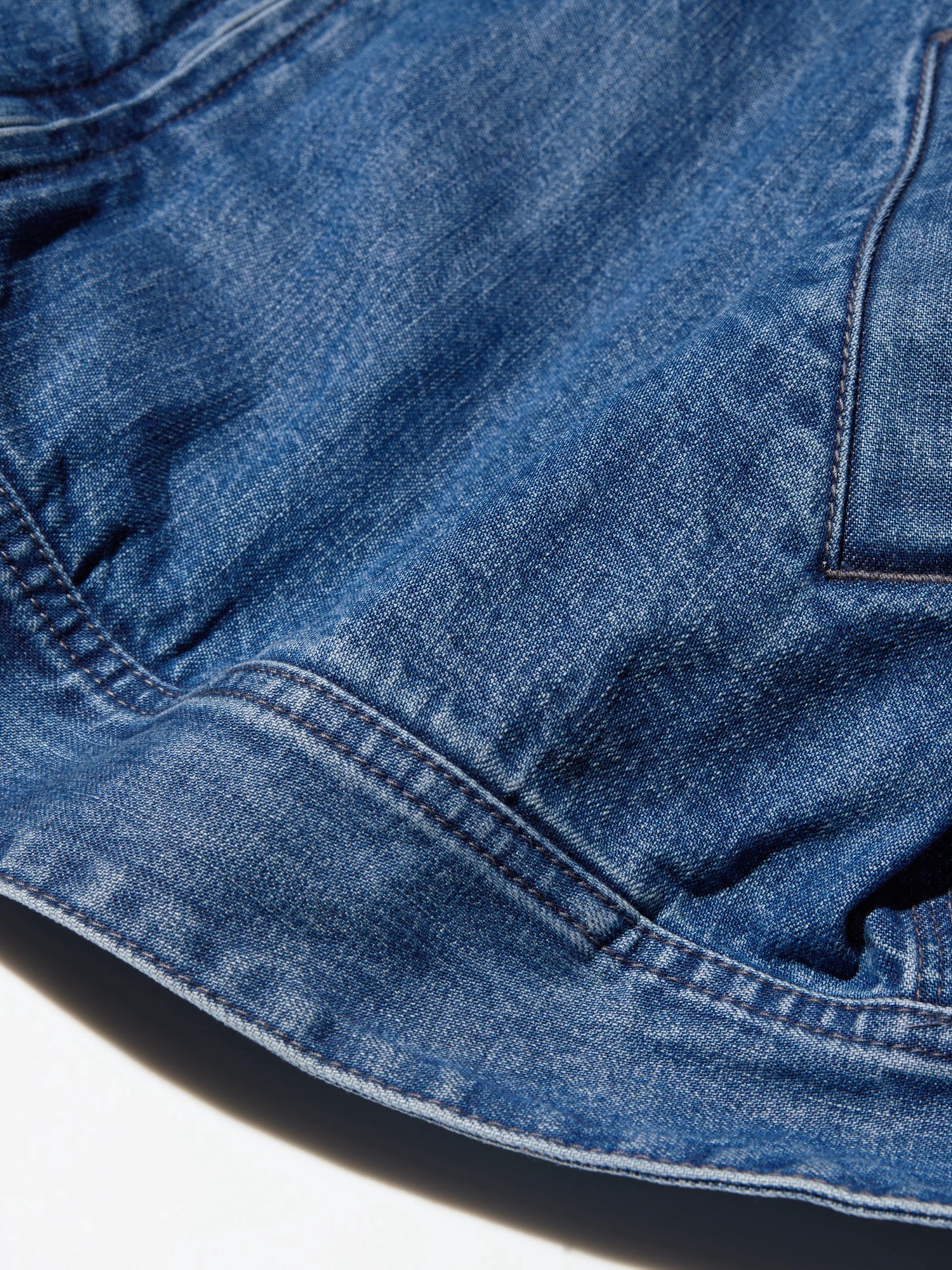 Men's Zip-Up Blouson Jacket | Denim | UNIQLO CA