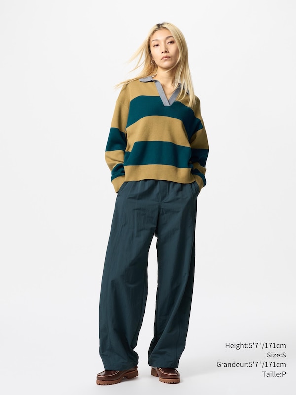 SMOOTH COTTON RELAXED POLO SWEATER