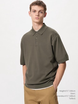 WASHABLE KNITTED POLO SWEATER