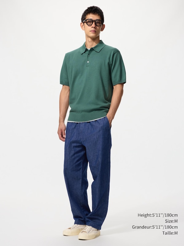 WASHABLE KNITTED POLO SWEATER