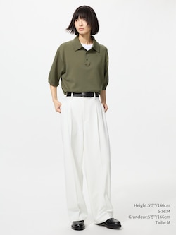 WASHABLE KNITTED POLO SWEATER