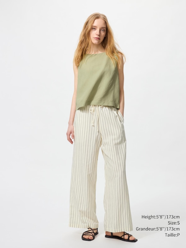 LINEN BLEND EASY PANTS