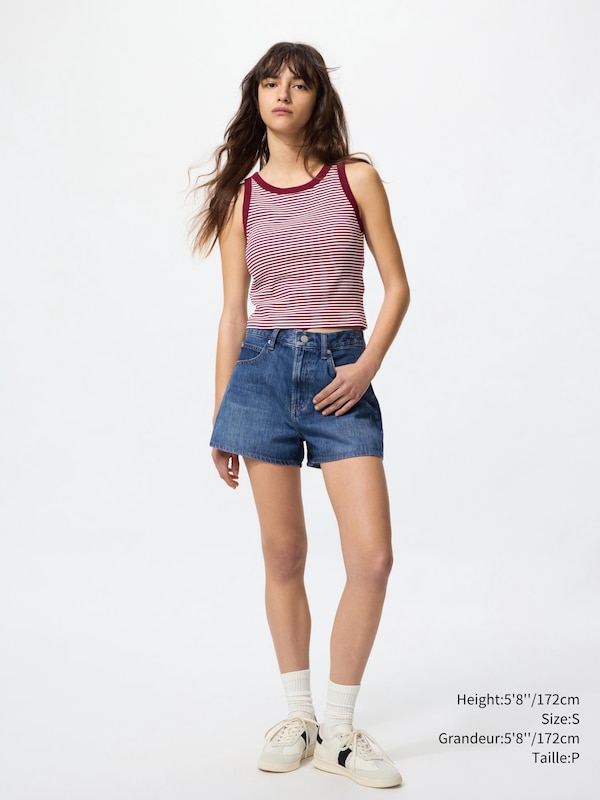 RIBBED CROPPED BRA TOP