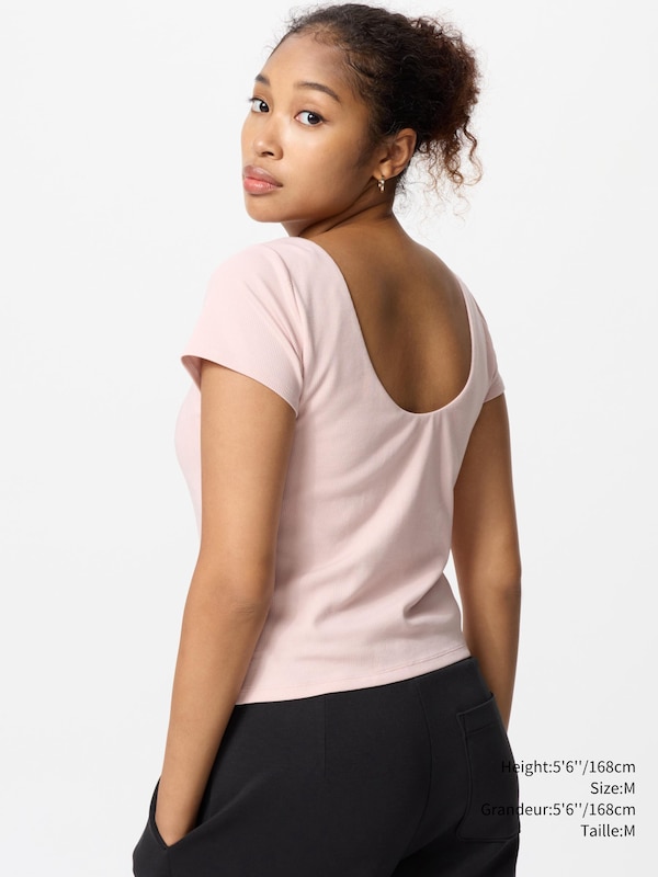 AIRism COTTON LOW BACK BRA T-SHIRT