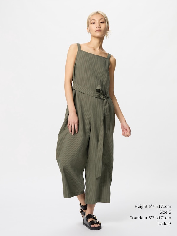 LINEN BLEND JUMPSUIT | STRIPED