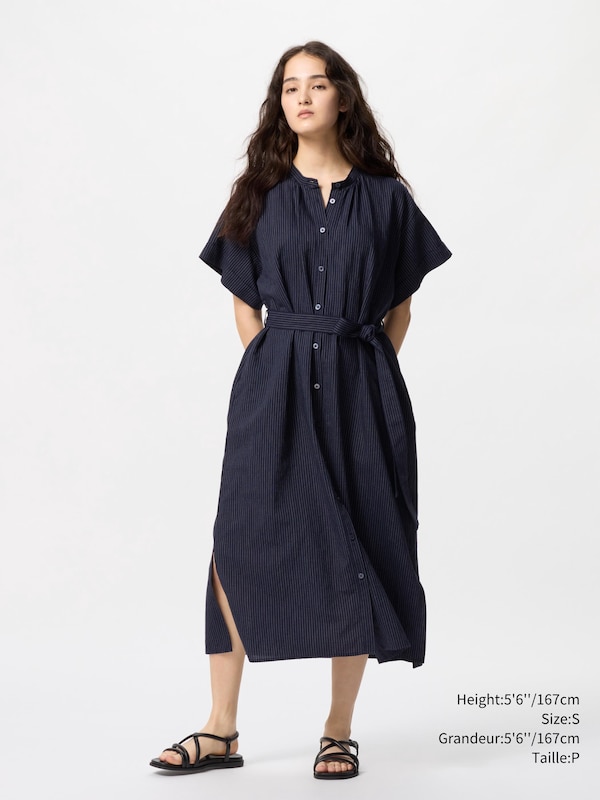 ROBE DÉCONTRACTÉE EN MÉLANGE LIN