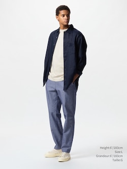 LINEN BLEND RELAXED PANTS