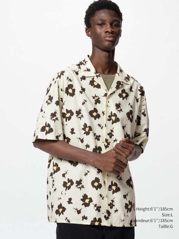 MODAL COTTON OPEN COLLAR SHIRT