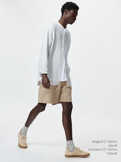 LINEN BLEND EASY SHORTS | 5"
