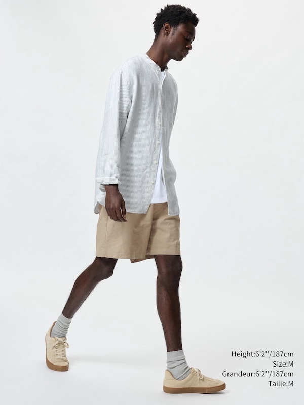 LINEN BLEND EASY SHORTS | 5"