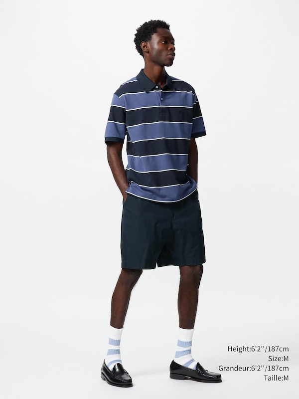 DRY PIQUE STRIPED POLO SHIRT