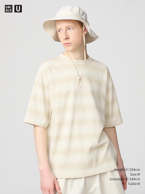 AIRism COTTON OVERSIZED STRIPED T-SHIRT