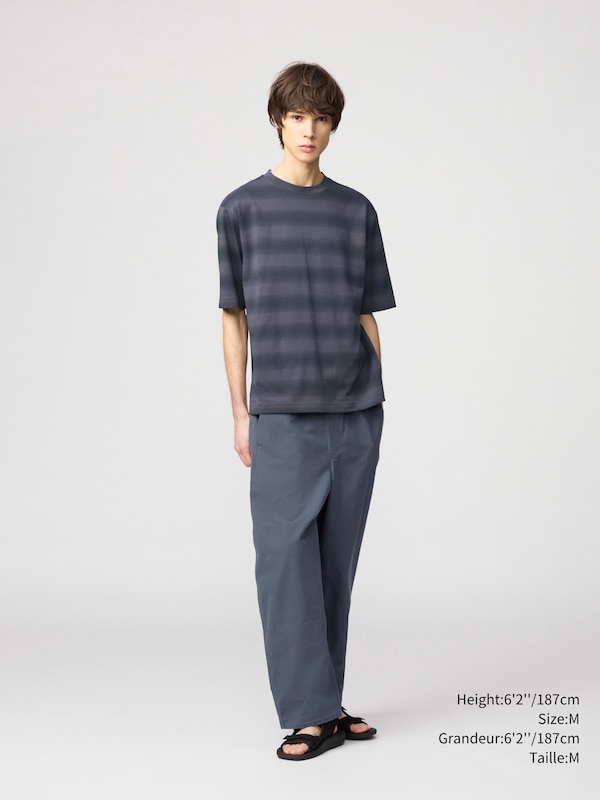 AIRism COTTON OVERSIZED STRIPED T-SHIRT