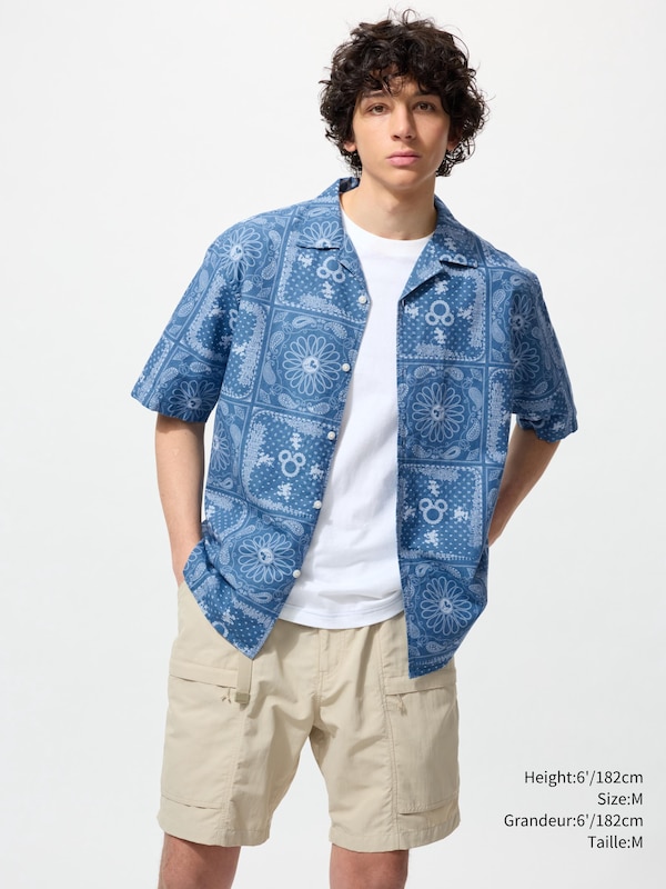 DISNEY IN BLUE COTTON LINEN SHIRT