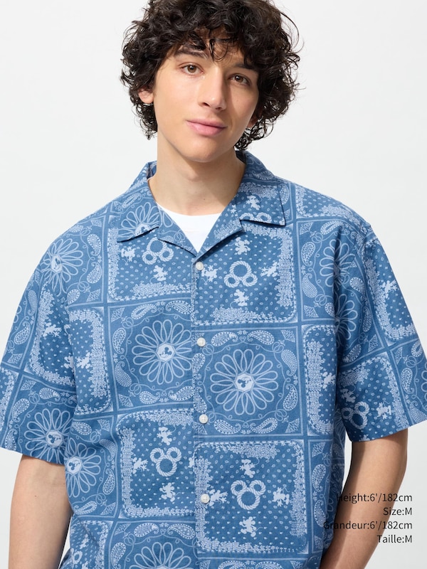 DISNEY IN BLUE COTTON LINEN SHIRT