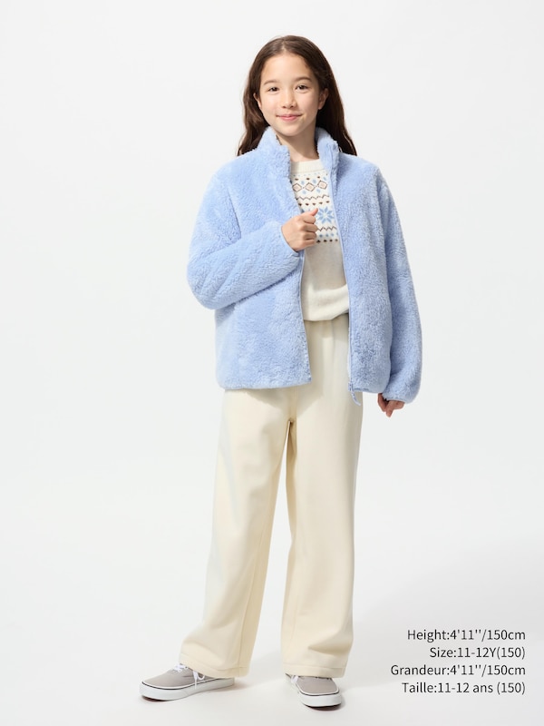 PILE LINED SWEAT WIDE PANTS