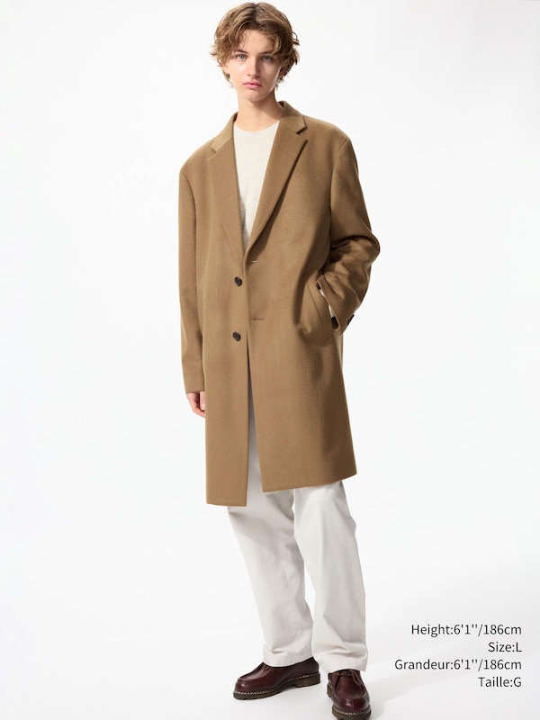 WOOL CASHMERE CHESTERFIELD COAT