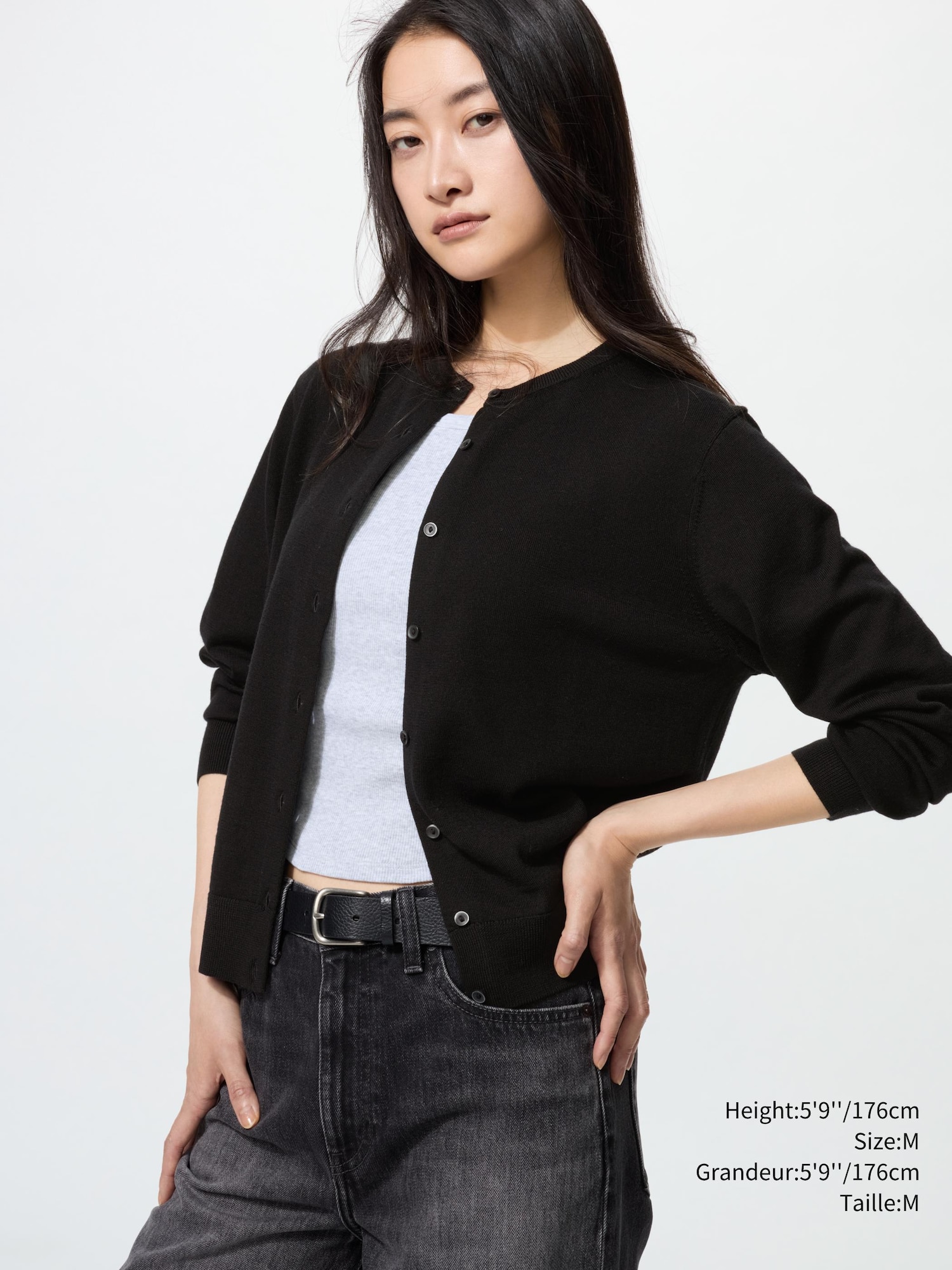 MERINO CREW NECK CARDIGAN