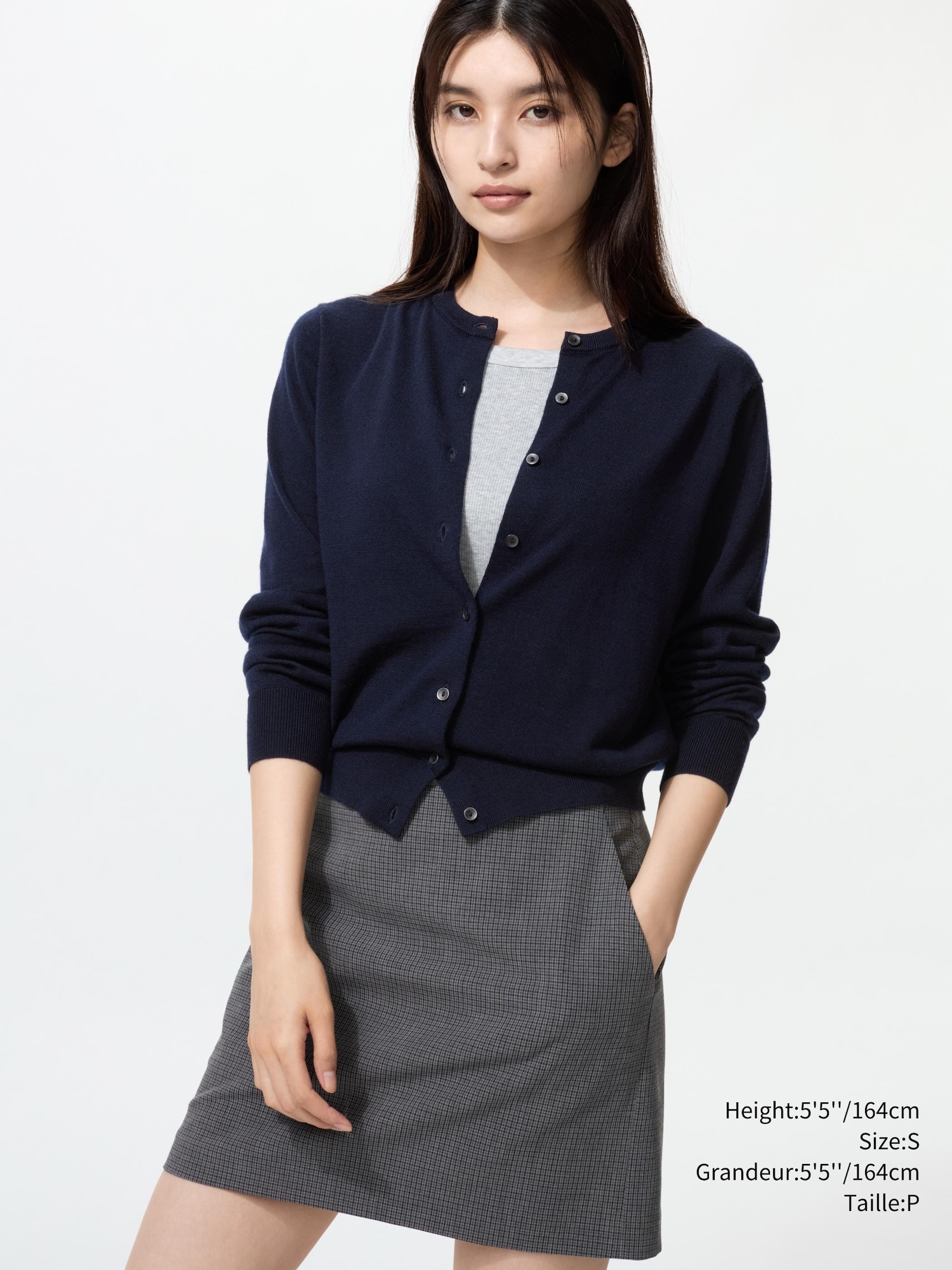 MERINO CREW NECK CARDIGAN