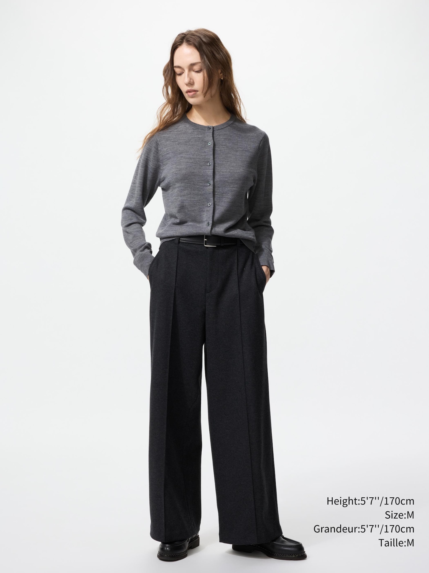 MERINO CREW NECK CARDIGAN