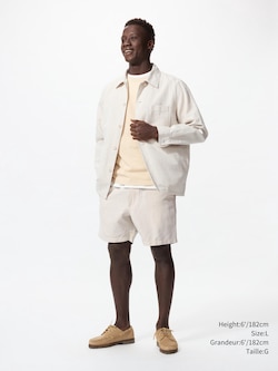 LINEN BLEND SHORTS
