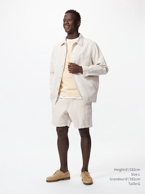 LINEN BLEND SHORTS