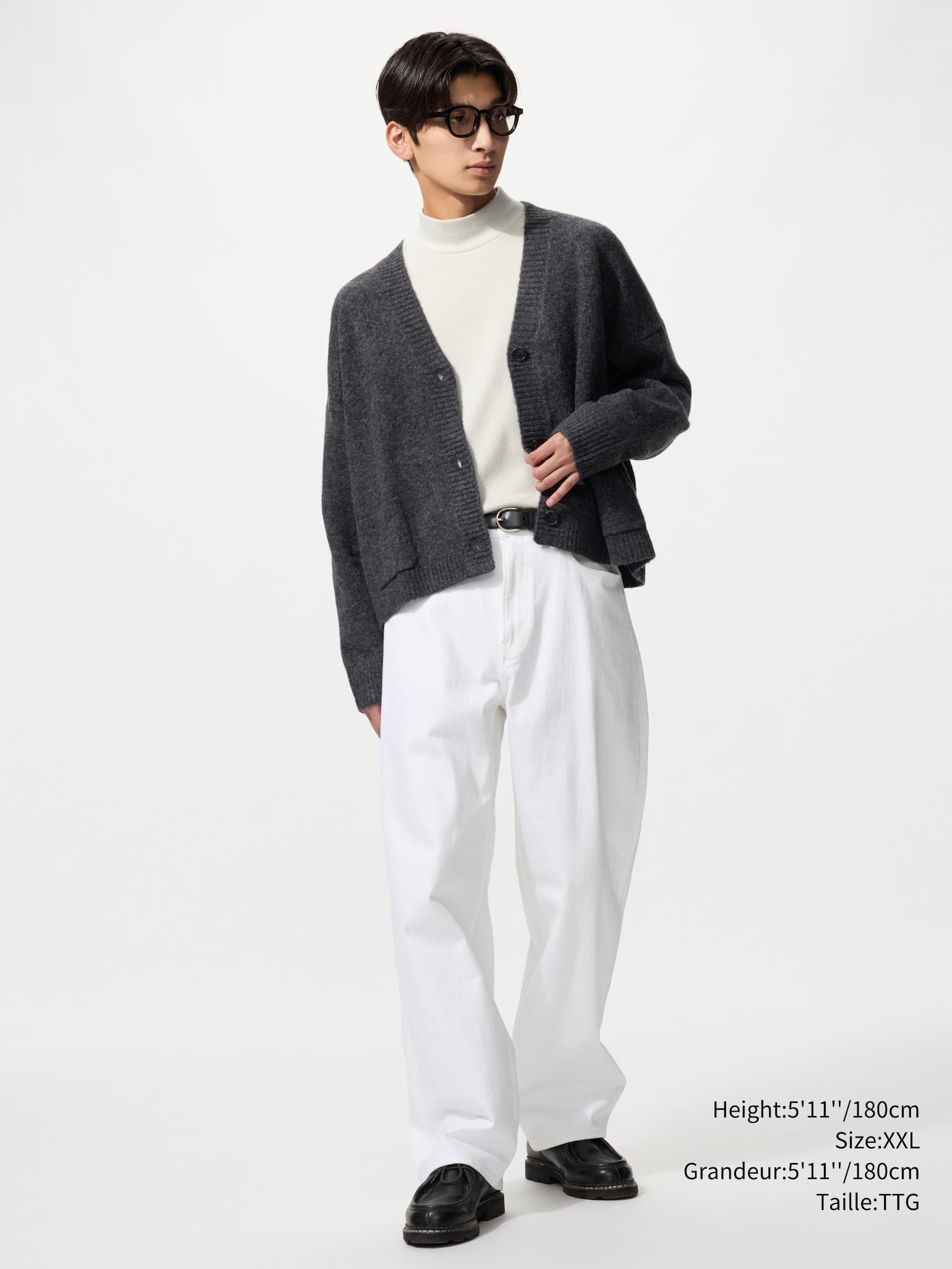 Unisex SOUFFLÉ YARN SHORT CARDIGAN | UNIQLO CA