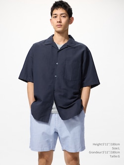 LINEN BLEND SHORTS
