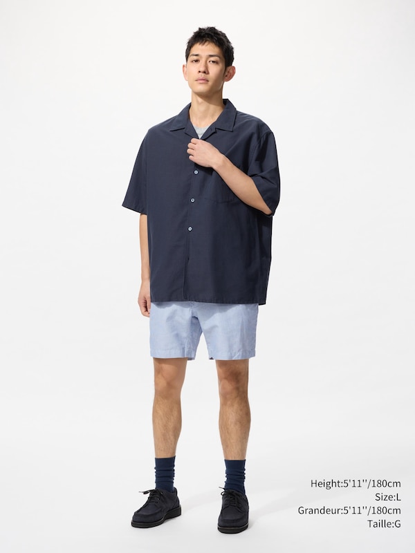 LINEN BLEND SHORTS