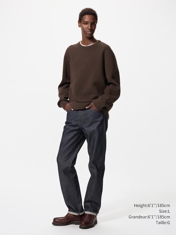 WASHABLE MILANO RIBBED CREW NECK SWEATER