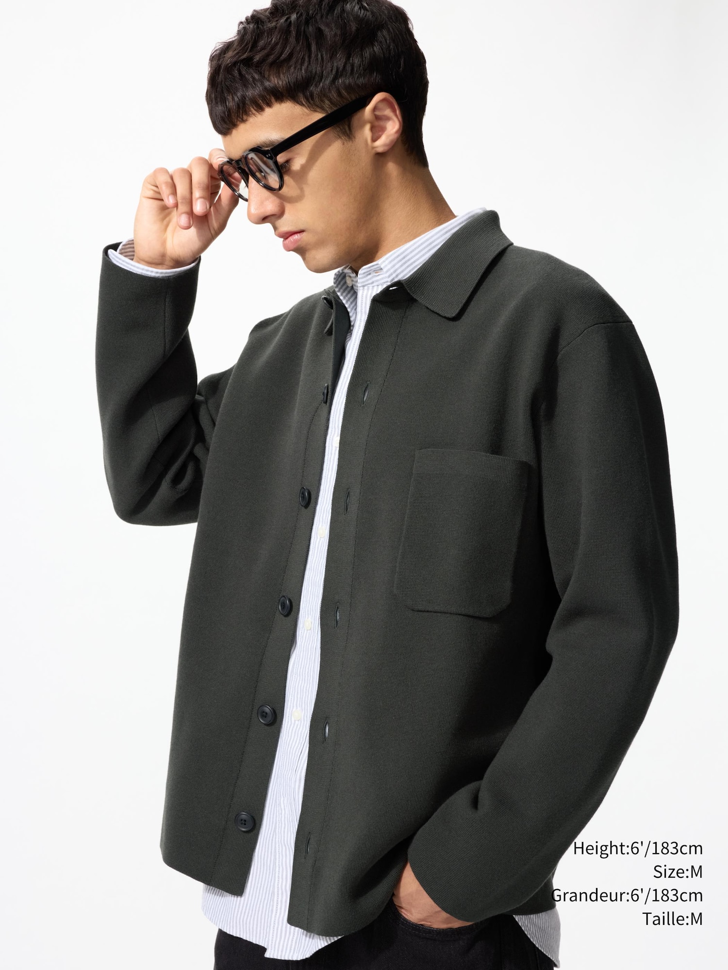 Men's MILANO RIBBED SHIRT COLLAR CARDIGAN | UNIQLO CA