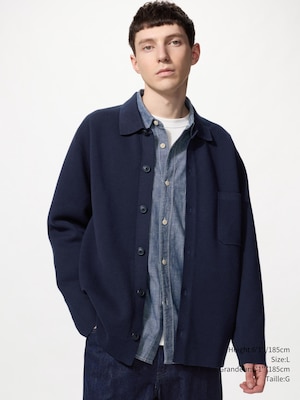 Milano Ribbed Shirt Collar Cardigan