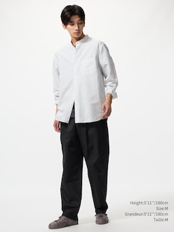 LINEN BLEND EASY ANKLE PANTS
