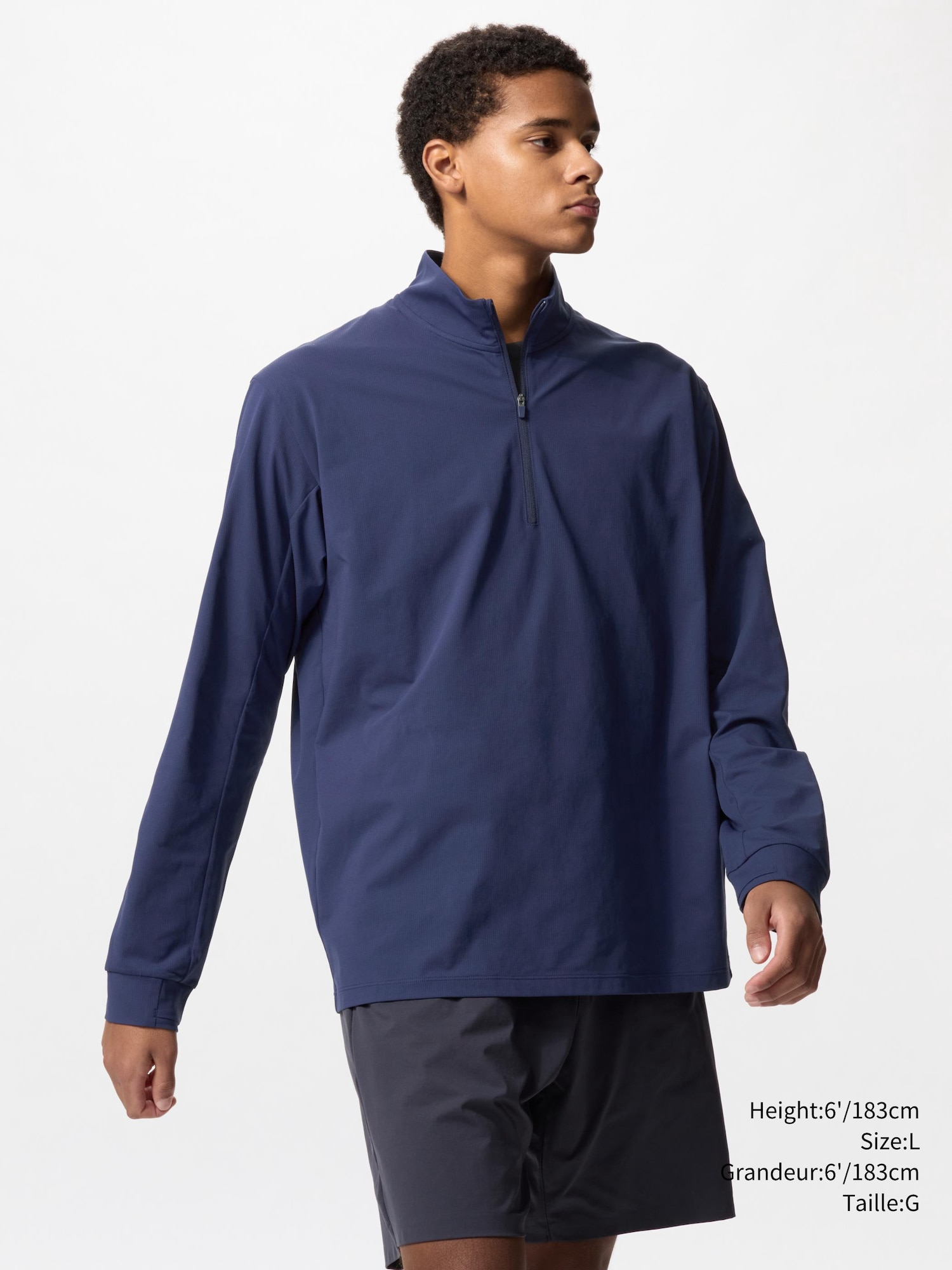 Men's DRY-EX UV PROTECTION HALF-ZIP T-SHIRT | UNIQLO CA