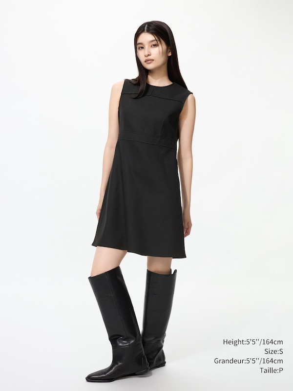 DOUBLE FACE MINI DRESS | SLEEVELESS