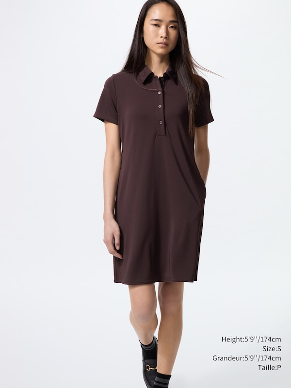 CREPE JERSEY MINI POLO DRESS