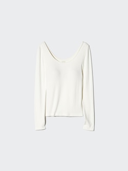 HEATTECH EXW RIBBED SCOOP NECK BRA T-SHIRT