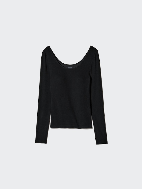 HEATTECH EXW RIBBED SCOOP NECK BRA T-SHIRT