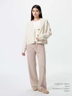 WASHABLE KNIT CABLE PANTS