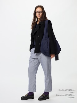 COTTON RELAXED ANKLE PANTS