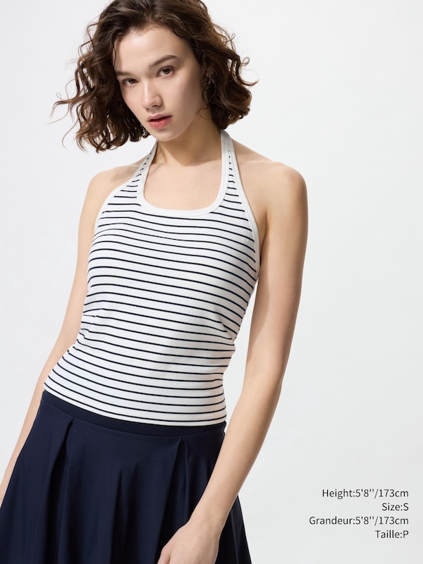 OPEN BACK HALTER BRA TOP