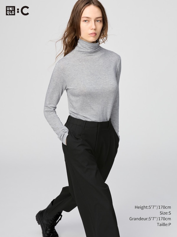 HEATTECH EXTRA WARM CASHMERE BLEND TURTLENECK T-SHIRT