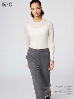 HEATTECH EXTRA WARM CASHMERE BLEND CREW NECK T-SHIRT