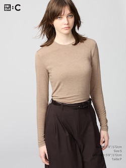 HEATTECH EXTRA WARM CASHMERE BLEND CREW NECK T-SHIRT