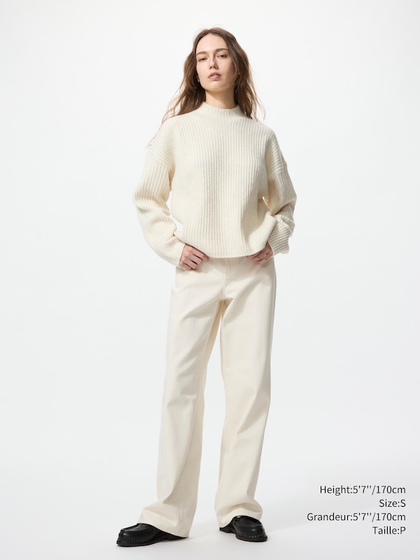 SOUFFLÉ YARN MOCK NECK SWEATER