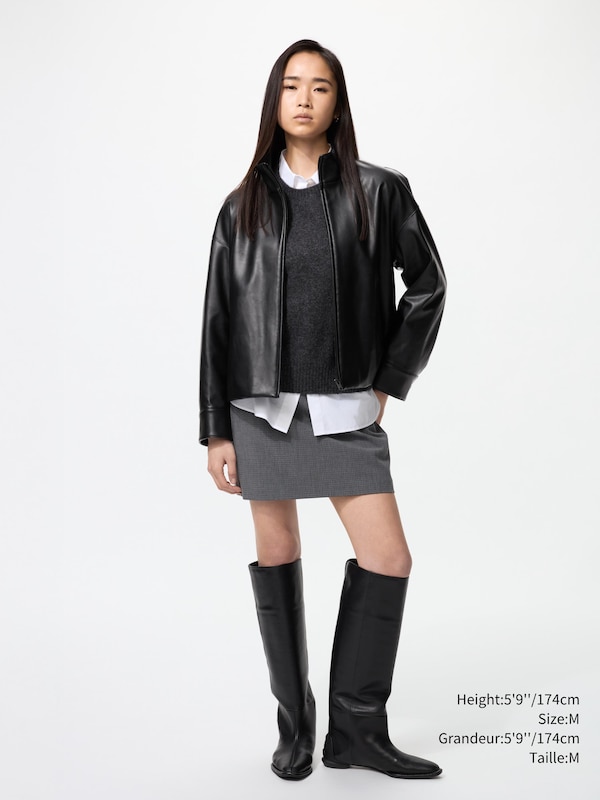 COATED OVERSIZED BLOUSON