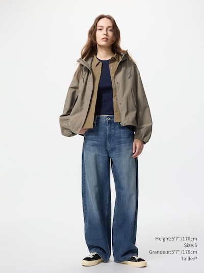 Cotton Blend Short Parka