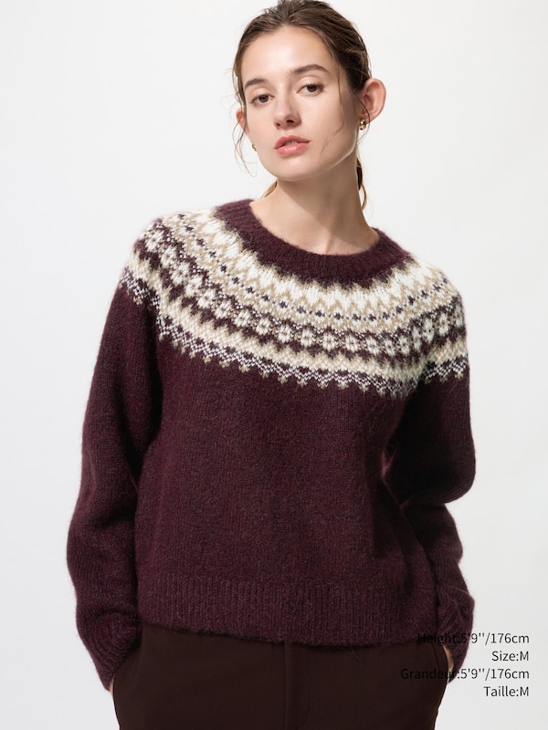 FLUFFY CREW NECK SWEATER